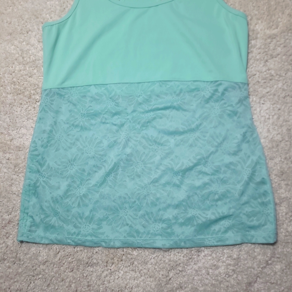 Fabletics Mint Green Racerback Workout Tank - Picture 2 of 7